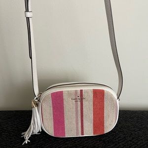 Colorful pink Kate Spade crossbody bag